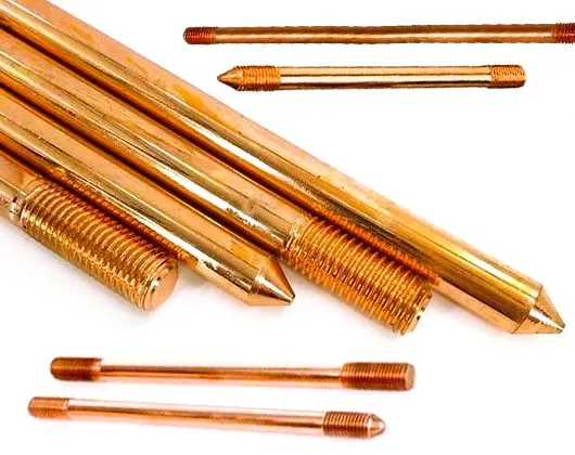 Copper-bonded GE earthing rod installed in an earth pit