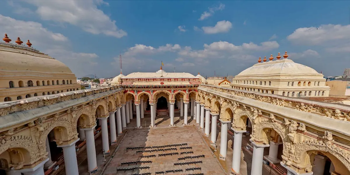 ESE lightning arrester installed at Thirumalai Naicker Mahal, Madurai.
